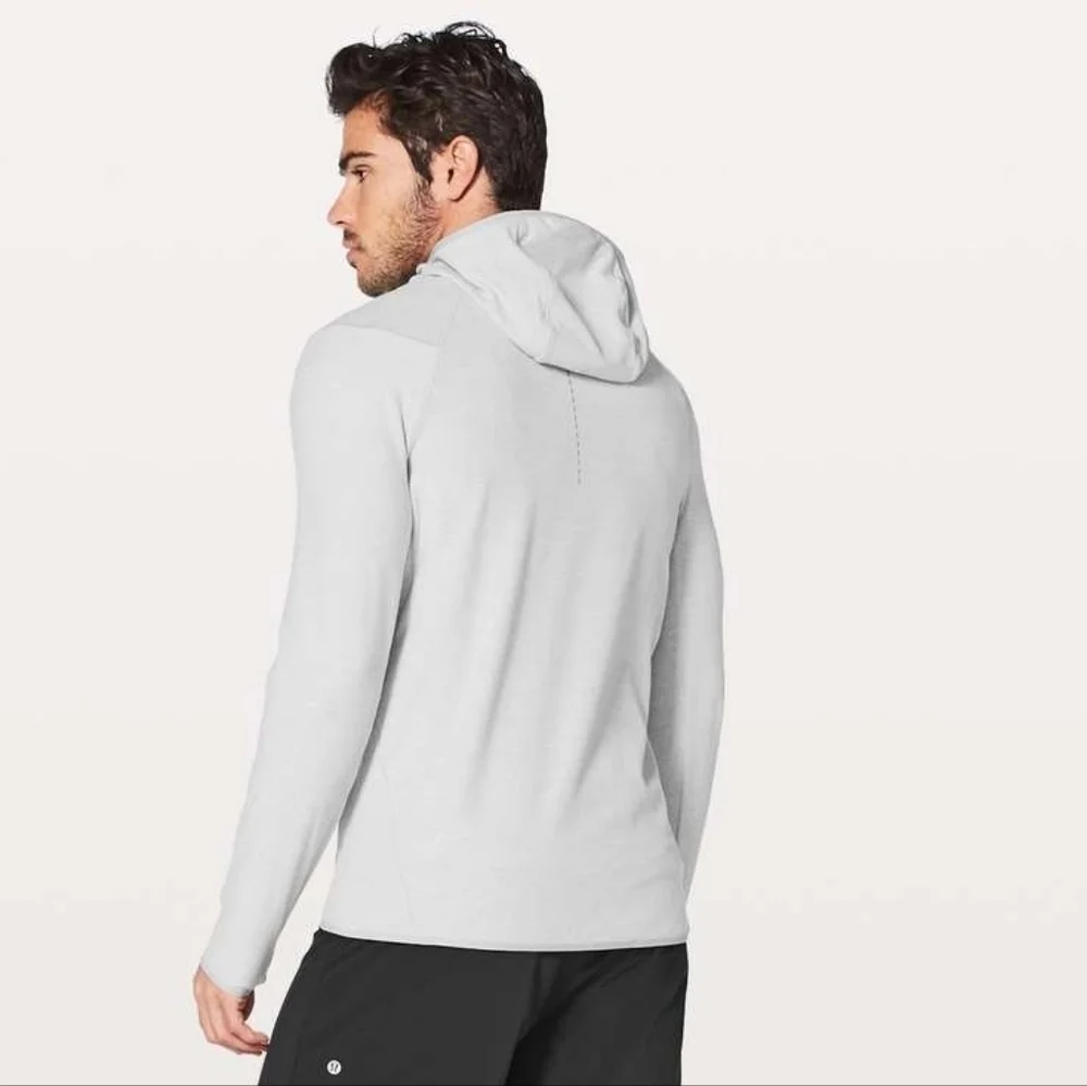 Lululemon Surge Warm Full Zip Hoodie Jacket - Heathered Sea Salt